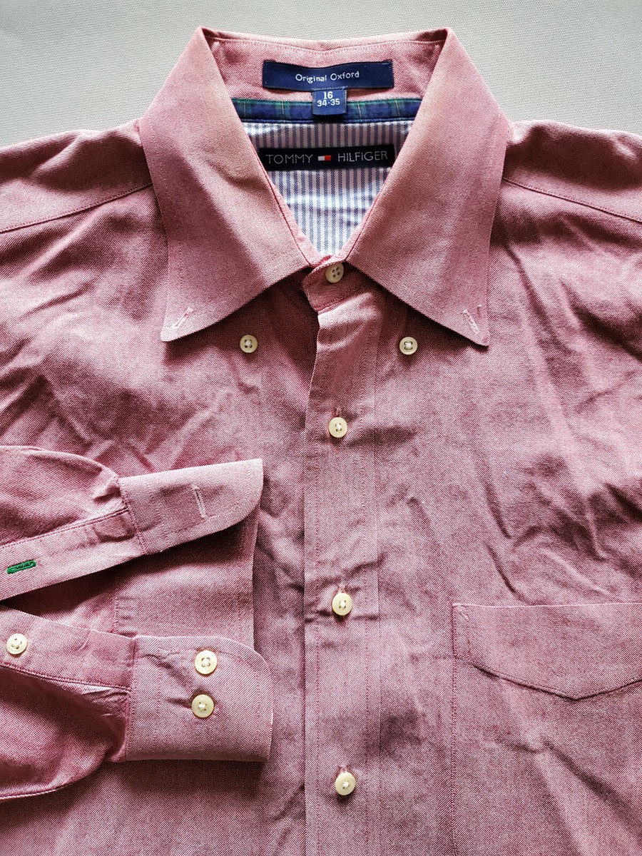 TOMMY HILFIGER Men Original Oxford Long Sleeve Polo Dress Shirt