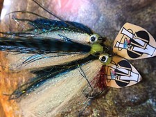 3 V Fly Size 3/0 HDD Ultimate Blue Mackerel Baitfish Predator Saltwater Flies
