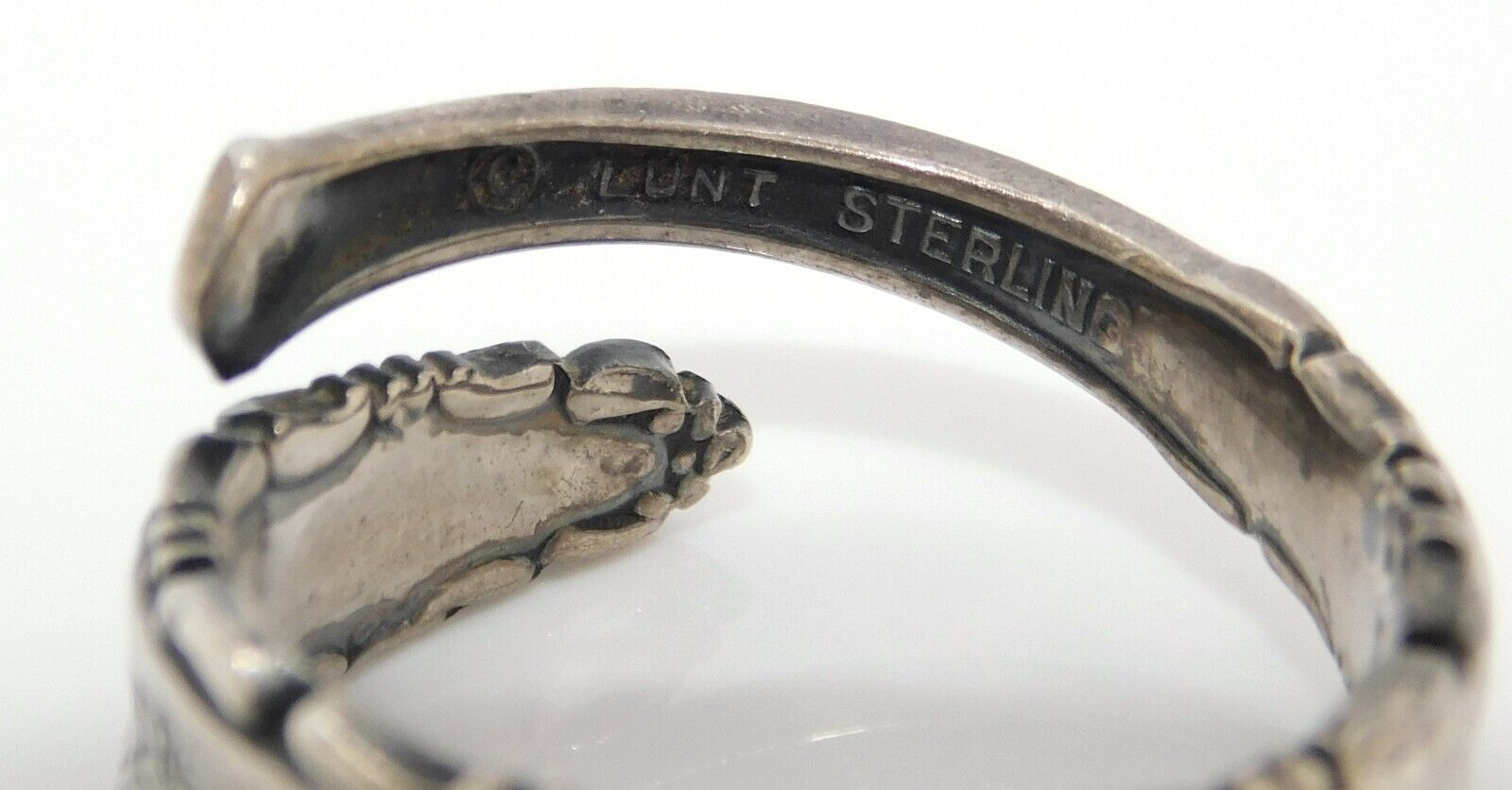 Vintage Lunt 925 Sterling Silver Spoon Wrap Ring - image 5