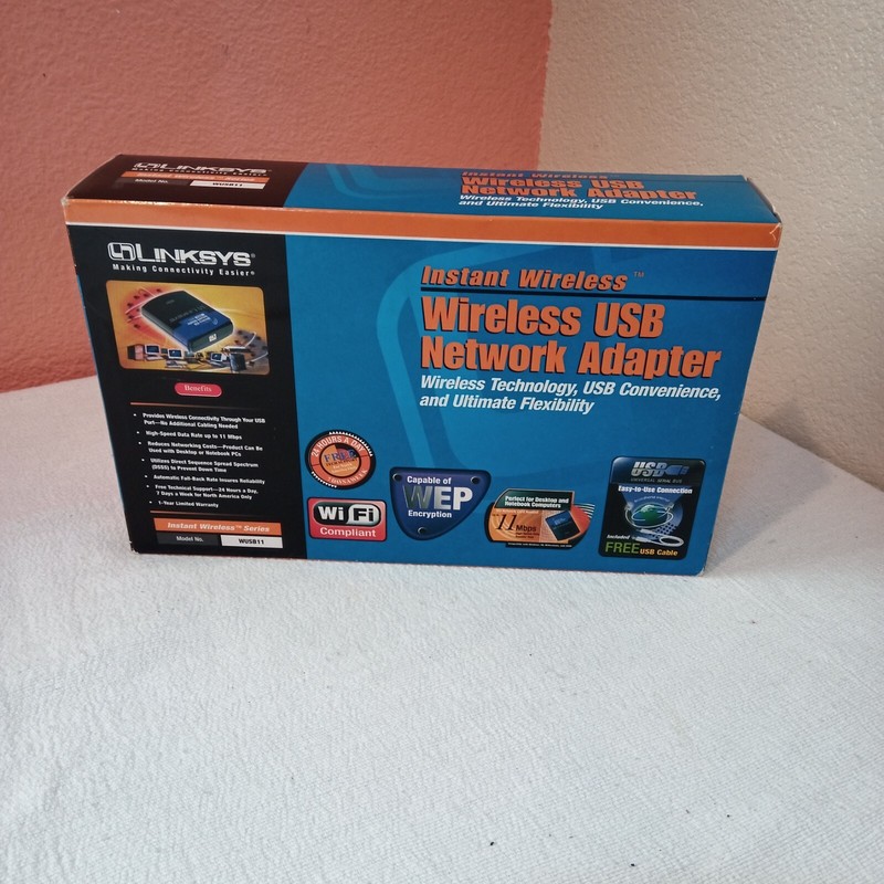 Linsys wusb11 Wireless USB Network Adapter New Old Stock Read Description