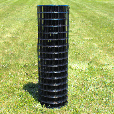 4'x100' 12.5ga Galv Steel Black PVC Coated Welded Wire 4''x4'' - Animal Fencing