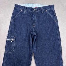 Vintage Levis Jeans Womens 6 Blue Cargo Denim Pants Loose Baggy Street Dark Wash