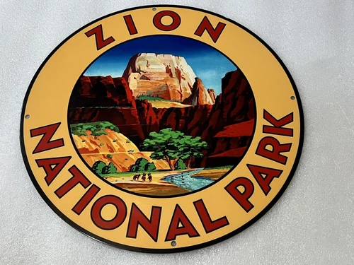 Zion National Park Heavy Metal Vintage Style Steel Sign