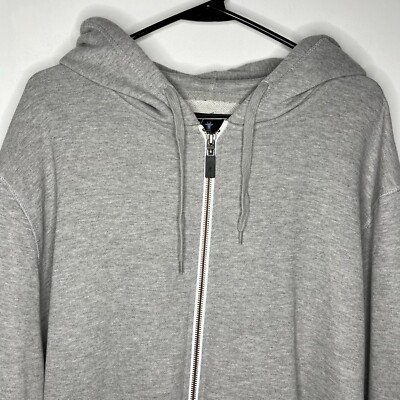 トップス theredthread S w zip hoodie long gray THEREDTHREAD / ザレッドスレッド】S w zip hoodie long