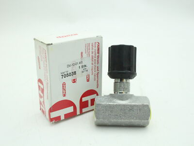 Flutec/Hydac DV-12-01.4/0 Needle Valve 705038 Hydraulic Flow Control Valve 