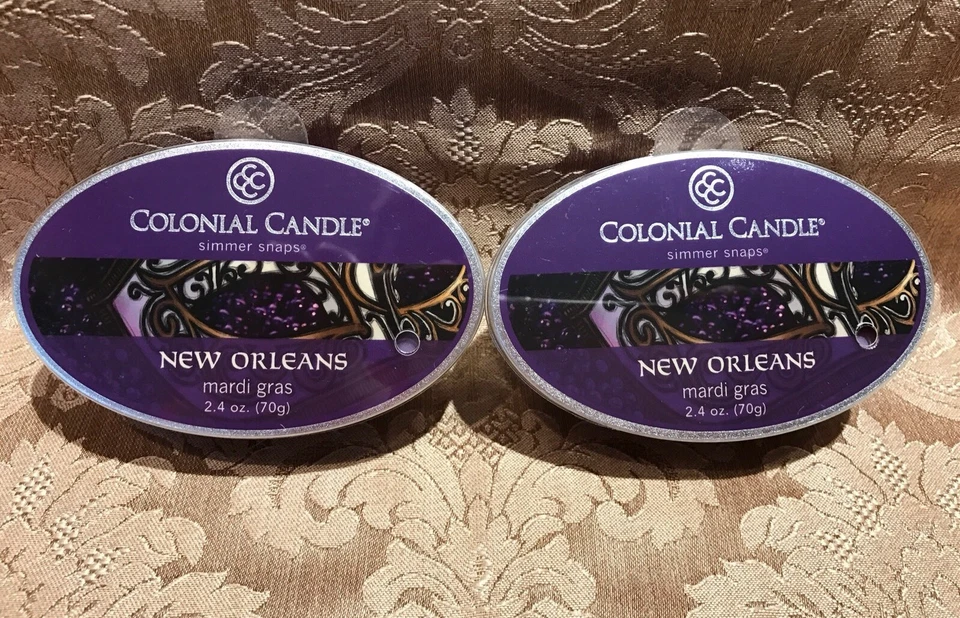 殖民地蜡烛全新 ORLEANS MARDI GRAS Simmer Snaps 香氛蜡熔体套装 — 第 4/4 张图片