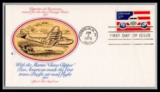 US FDC # C90 31c Plane & Globe Fleetwood  sealed 1976, 9p963