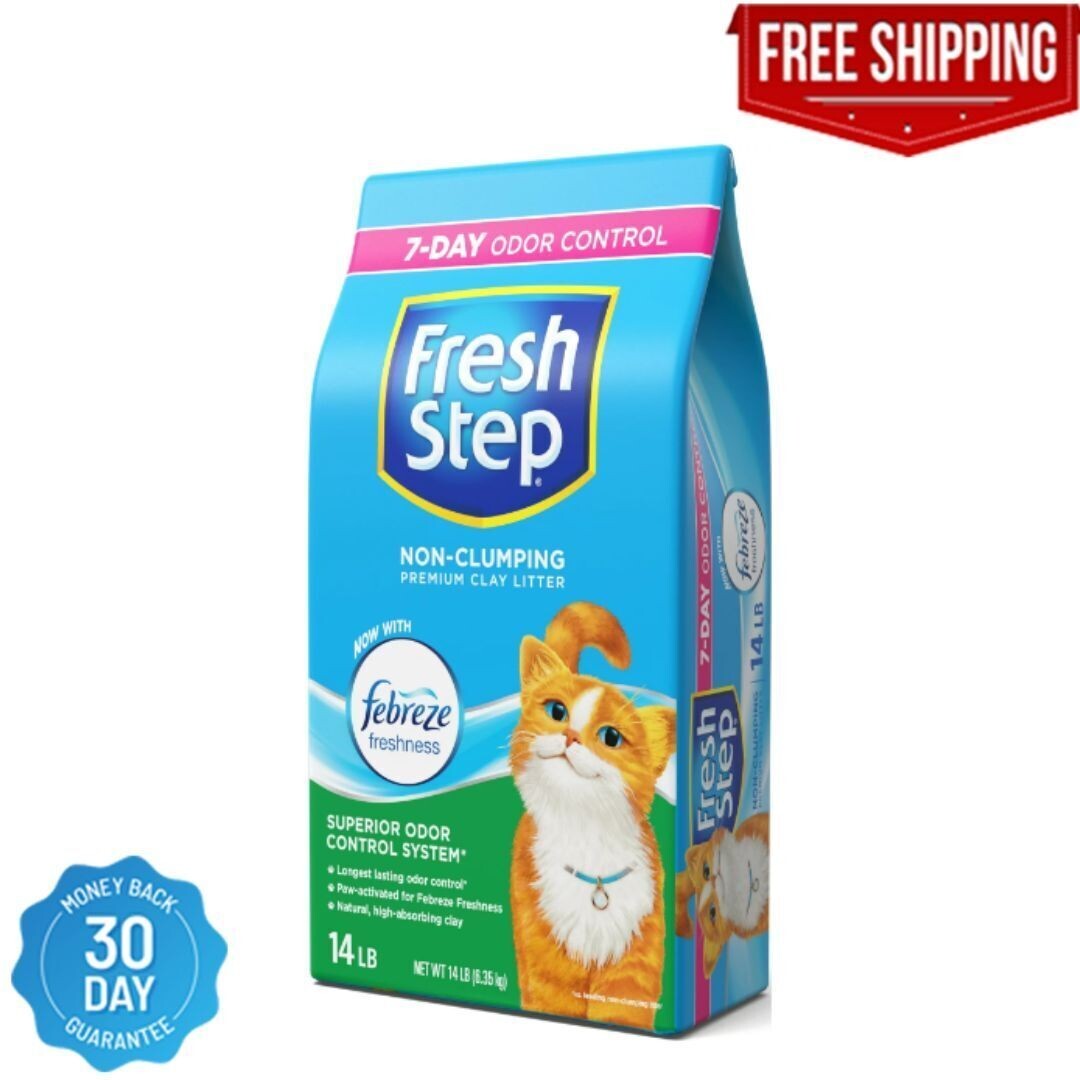 Fresh Step Premium Scented Litter with Febreze, NonClumping Cat Litter