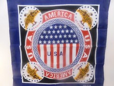 USA Flag Eagle Stars Strips Bandanna Scarf Nylon Bandanna Head Wrap Bandana