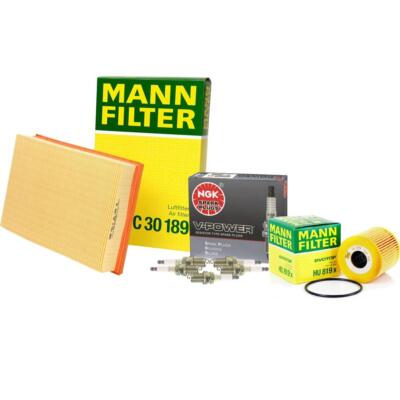 Mann Engine Oil & Air Filters with Spark Plugs Kit for Volvo S60 S80 V70 XC70
