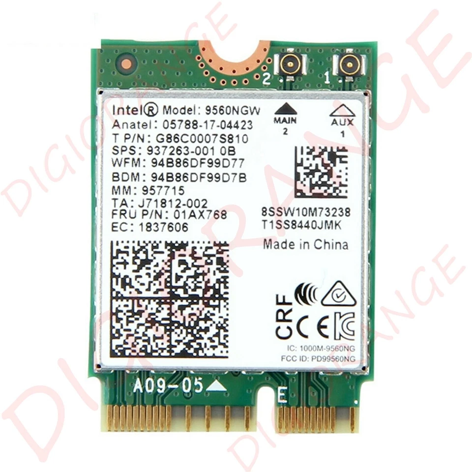 Dual Band Wireless 9560AC Intel 9560NGWR 1.73G Bluetooh 5.0 WiFi Wireless Card - Image 2 of 4