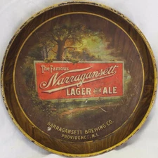 Vintage Narrangansett brewing company ad reproduction steel sign bar pub decor