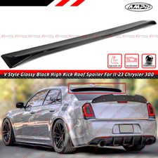 For 2011-23 Chrysler 300 300s Srt8 V2 Style Gloss Black Rear Window Roof Spoiler