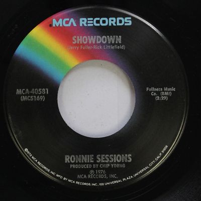 Country 45 Ronnie Sessions - Showdown / Support You Local Honky Tonks On Mca