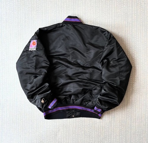 VINTAGE 1990s PHOENIX SUNS STARTER JACKET BLACK NBA RARE SIZE XL - Picture 8 of 8
