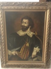 Don Chisciotte Della Mancia, olio su tela antico