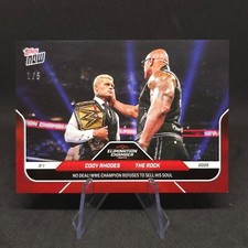2025 Topps NOW WWE CODY RHODES/THE ROCK Red 1/5 #26