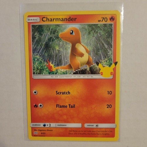 Charmander - Carta Pokémon 9/25 Non Holo Mcdonalds 25° Anniversario NM - Foto 1 di 2