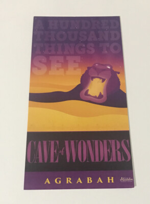 Aladdin, Agrabah Flyer: Cave of Wonders 8  X 4  (20.32cm x10.16cm) FREE SHIPPING