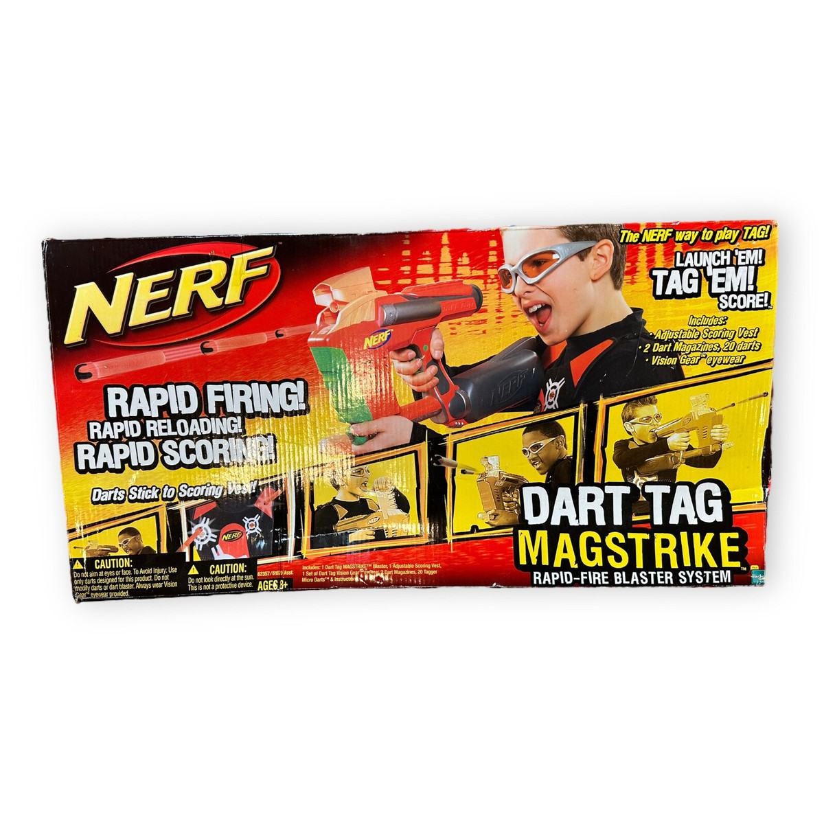 Nerf N-Strike MagStrike Red AS-10 Blaster Hasbro 2006 Dart Tag New