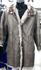 AGO D'ORO MONTONE vero agnello usato PRE-OWNED Donna Woman Grigio Tg 44 MGS537PI