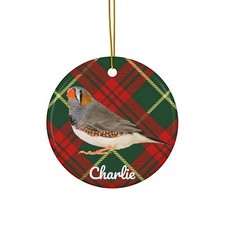 Zebra Finch Ornament Gift Bird Mom Dad Personalized Christmas Tree Decoration