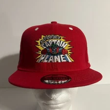 Headgear Classics Hat HGC Fitted Captain Planet The Planeteers Red Cap 7 1/2
