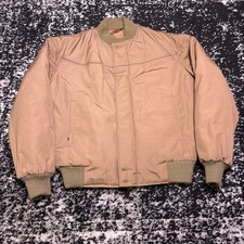 Vintage Derby of San Francisco Tan Paisley Lined Bomber Jacket Size 38