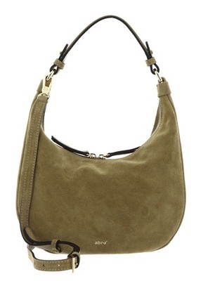 abro Leather Suede Hobo Bag Nana Mini Schultertasche Tasche Mud khaki