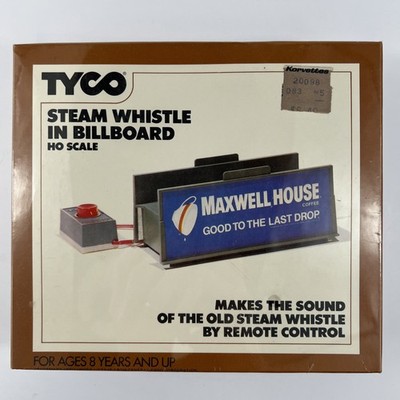 Vintage Tyco HO Scale Steam Whistle Billboard 934 Maxwell House New Sealed