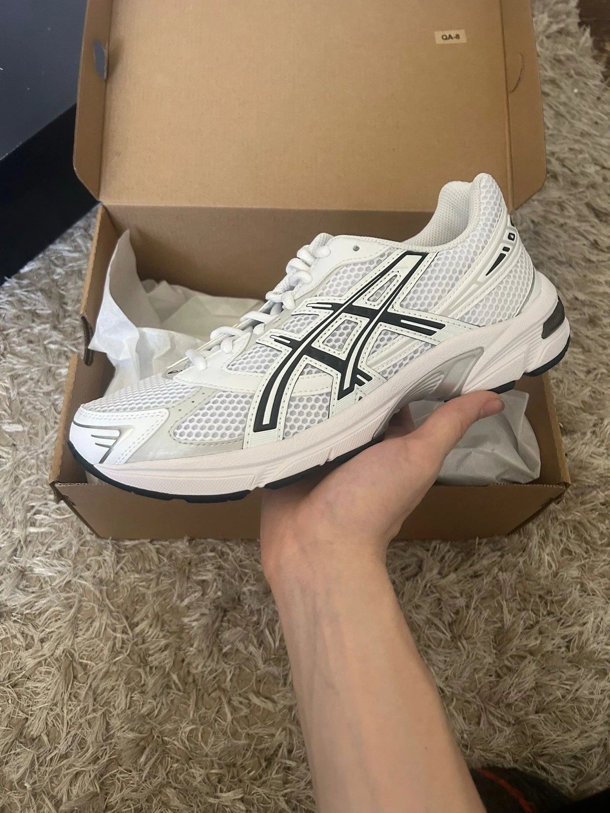 Scarpe da ginnastica ASICS Gel 1130 ? Bianco Nero UK 7.5 Nuove con scatola?