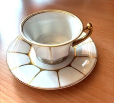 Rosenthal Mokkatasse Porzellan 1920er Jahre Art Deco weiß Goldrand Sammeltasse