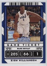 2020 Panini Contenders Draft Picks Game Ticket Purple Zion Williamson #13 0l7n