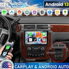 10" Carplay Android 13 Car Stereo GPS Radio Wifi +AHD For Chevy Avalanche 07-13