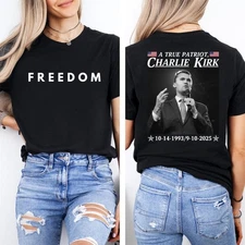 True Patriot Charlie Kirk T-Shirt Republican Conservative Tee ,UNISEX TEE