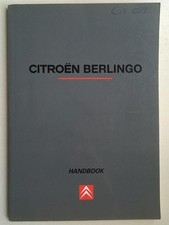 Citroën Berlingo Owners Manual Handbook June 1999  #M4 U-GB-8200