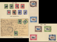 Malaya Kedah Stamps 1912 Used Group + 1913 China Rice Cake Postcard To Austria