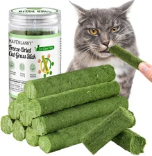 Havenjanny 50G/1.76Oz Cat Grass Teething Stick, Cat Grass Stick Canned for Indoo