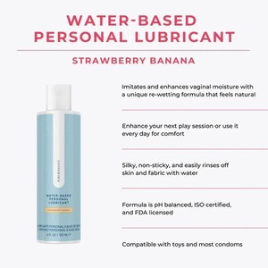 Pure Romance Water Based Lubricant Strawberry Banana NEW FORMULA Just Like Me!!
