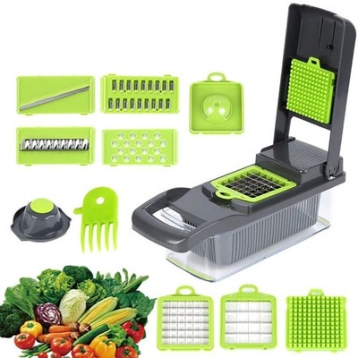 16 in 1 Gemüsehacker Obst Salat Mandoline Schneider Lebensmittel Würfelschneider Schäler