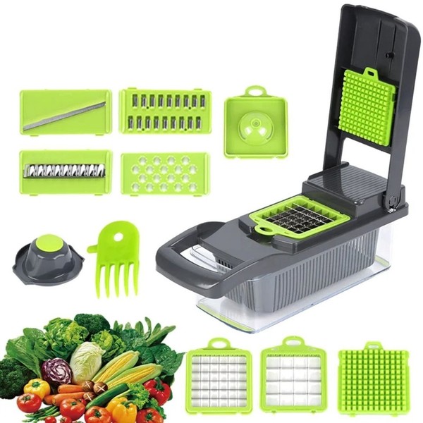 Picador de verduras 16 en 1 ensalada de frutas mandolina cortador de alimentos cortador pelador