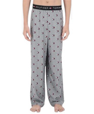 NWT Tommy Hilfiger Flag Boys Small 6/7 Gray Plaid Sleepwear Pajama Pants Bottoms