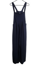 Halara Womens S Pocket Jumpsuit One Piece Sleeveless Wide Leg Romper Blue