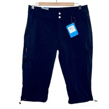 Columbia Saturday Trail II Knee Pants Black Womens Size 10 Capri Hiking Tech