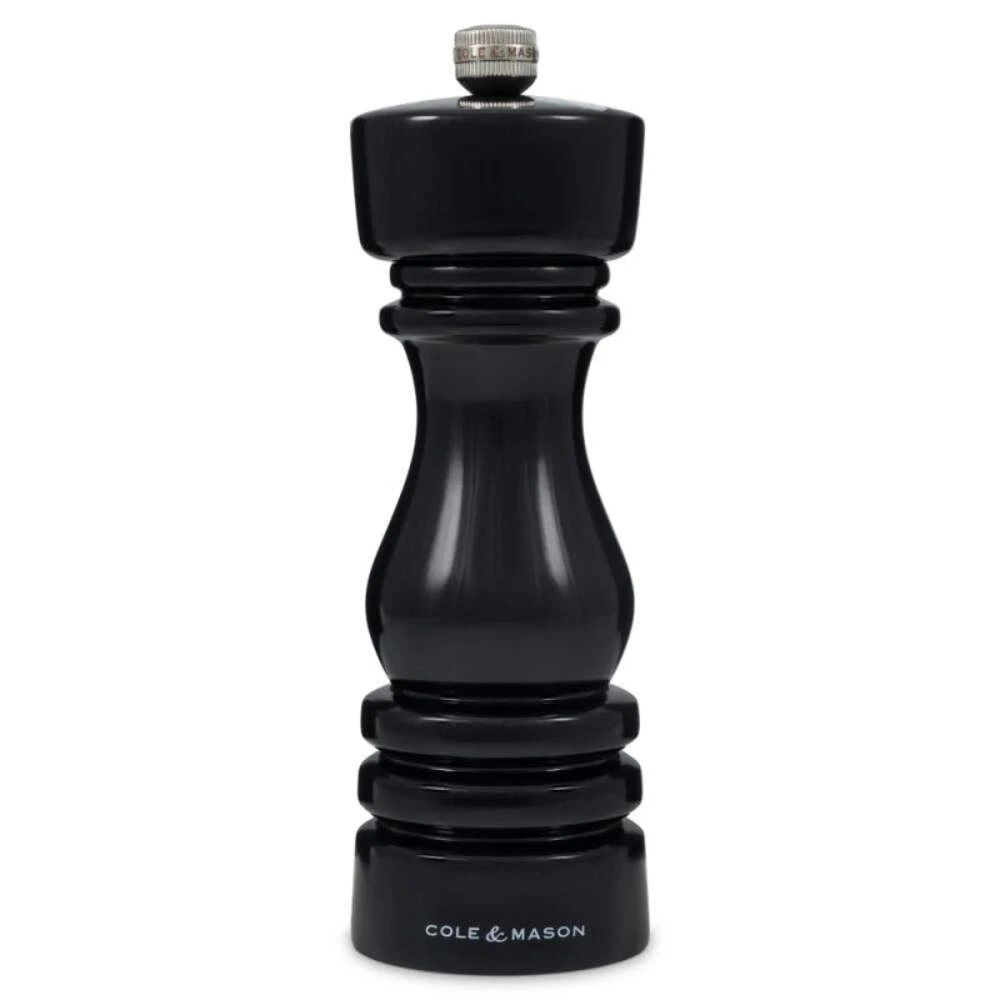 Cole & Mason London 18cm Black Gloss Salt Mill Grinder