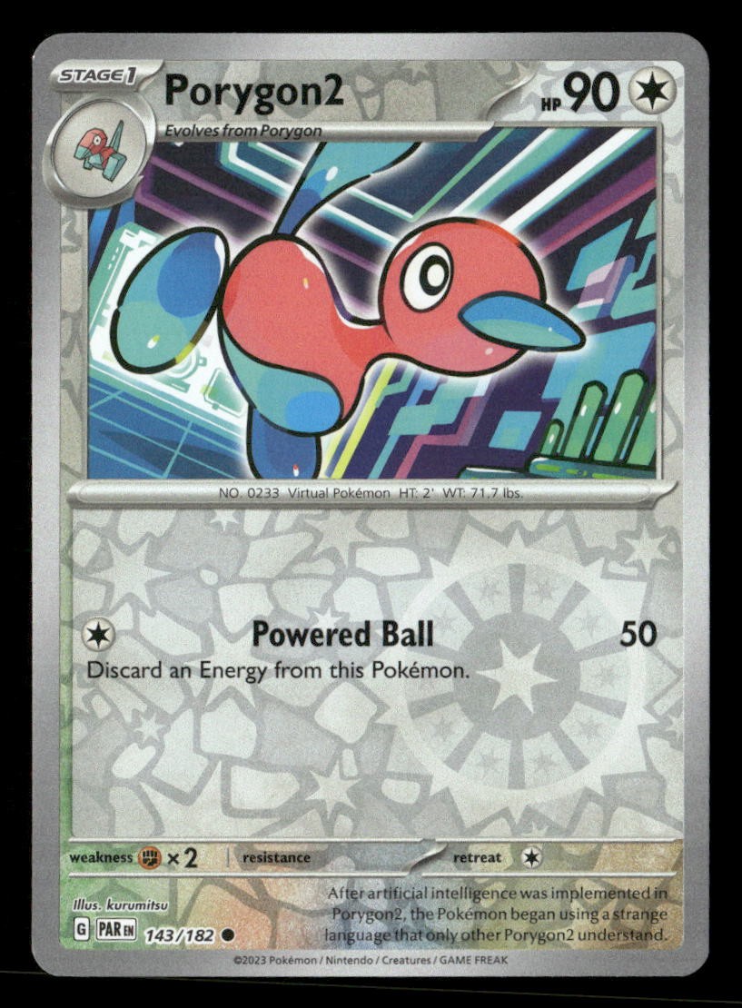 Porygon2 143/182 C Paradox Rift Reverse Holo NM/M Pokemon