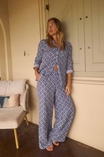 Weird Fish Zendaya Printed Double Cloth Wide Leg Trousers