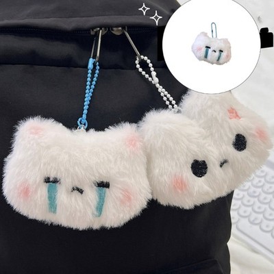 Plush Heart Rabbit/Bear Keychain Cute School Bag Decoration For Teen Girls
