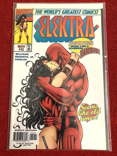 Vintage Marvel Elektra Vol 1 #12 Comic Nov 1997 Direct Edition Daredevil Guest