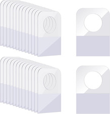 500 Pcs Hang Tags 1.3 0.9 Inch Hang Tabs Round Hole Hanging Tabs Retail Self Adh